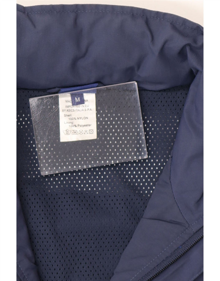 ASICS Mens Graphic Tracksuit Top Jaqueta Médio Azul Marinho Colorblock