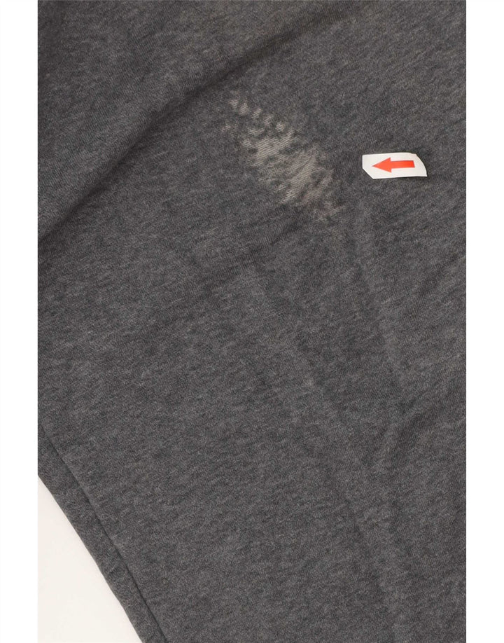 Calça de treino masculina Adidas grande algodão cinza