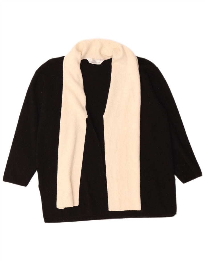 Suéter cardigã feminino grande Marks & Spencer Reino Unido 12 médio preto