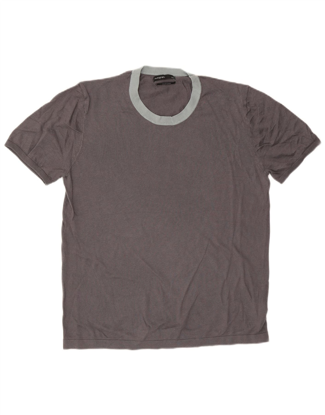 Camiseta masculina autograph da Marks & Spencer grande algodão cinza