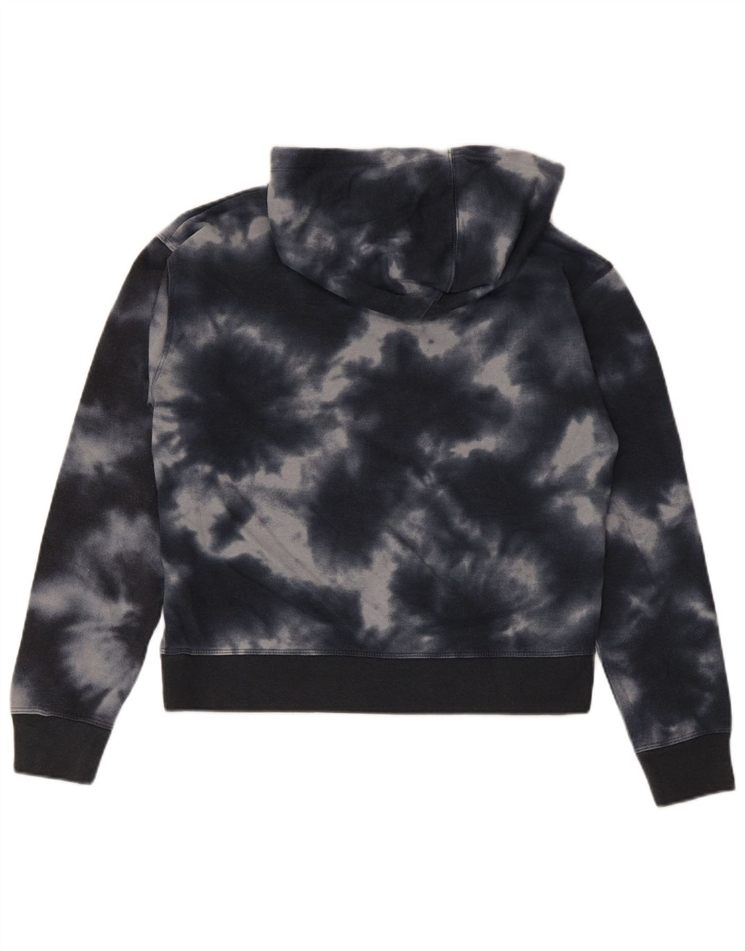 Jumper feminino com capuz e moletom Champion UK 14 médio preto tie-dye algodão