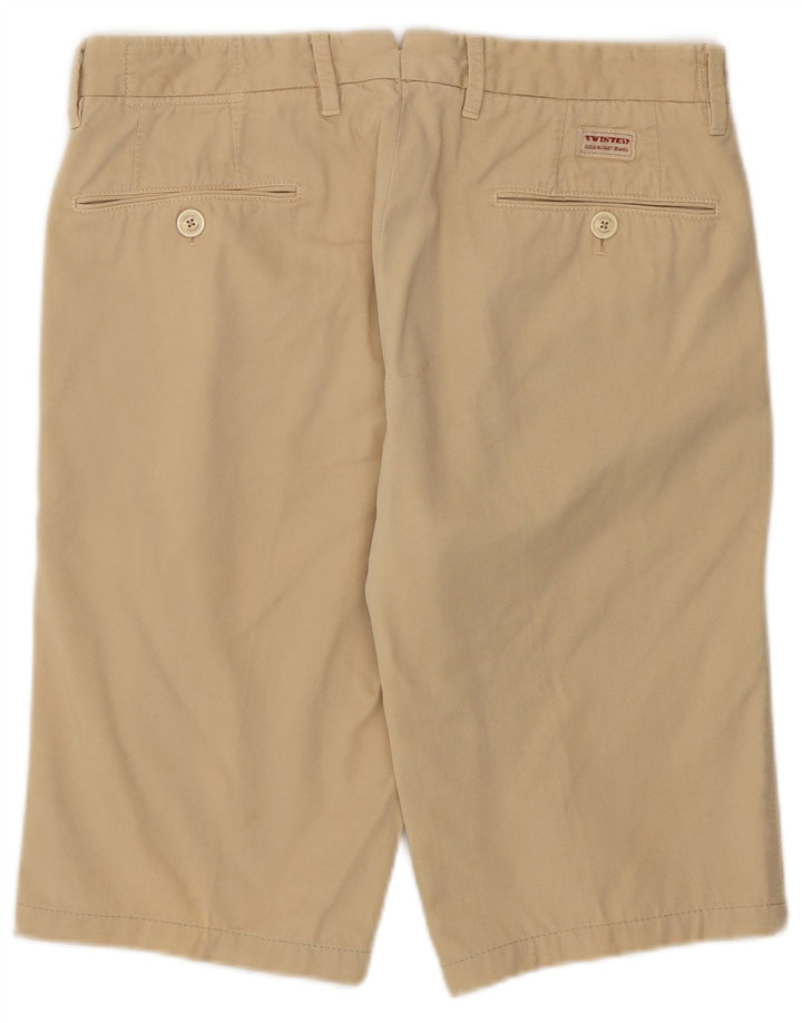 TWISTED TAILOR Mens Chino Shorts IT 46 Pequeno W30 Algodão Bege