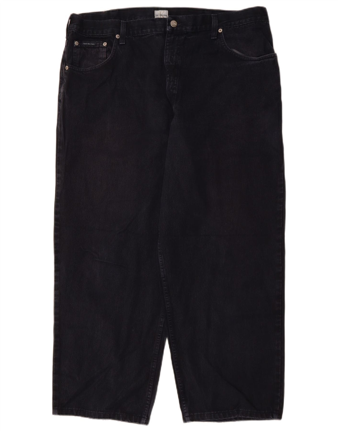 CALVIN KLEIN Calça jeans masculina solta W40 L27 algodão azul marinho