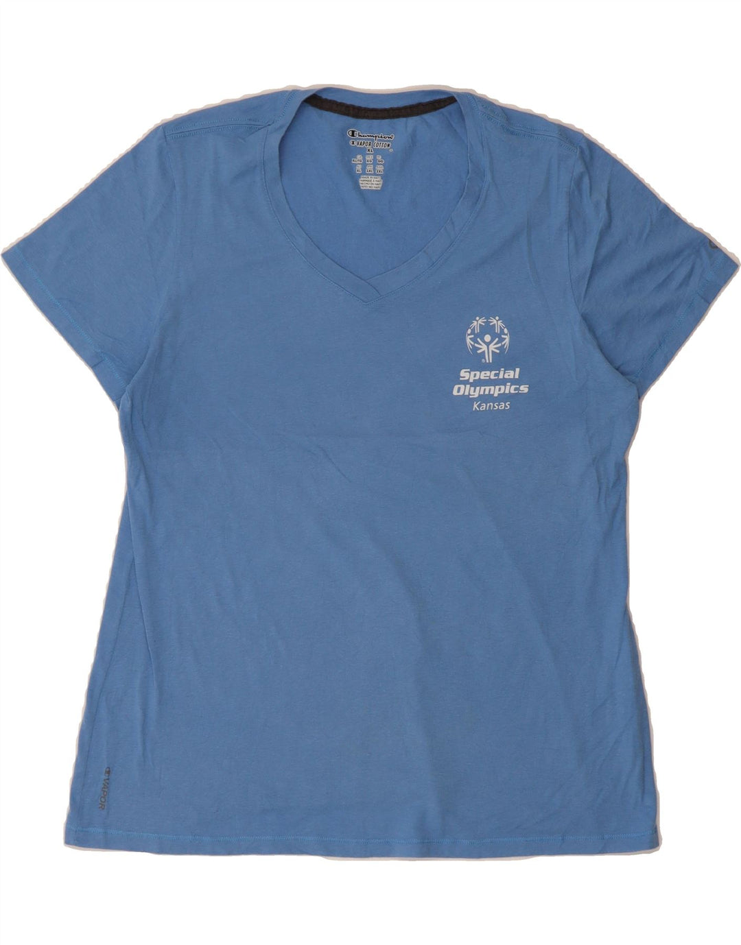 CHAMPION Womens T-Shirt Top UK 18 XL Blue Cotton Vintage Champion and Second-Hand Champion from Messina Hembry 