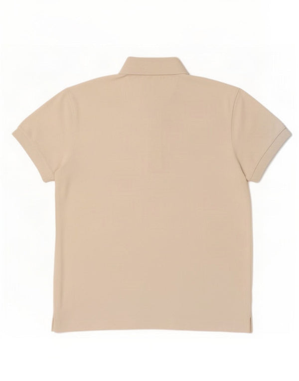 Camisa polo masculina Lacoste tamanho 3 pequeno algodão branco