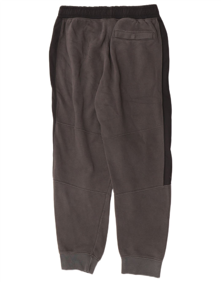 Calça de treino masculina Nike Joggers cinza médio algodão colorblock