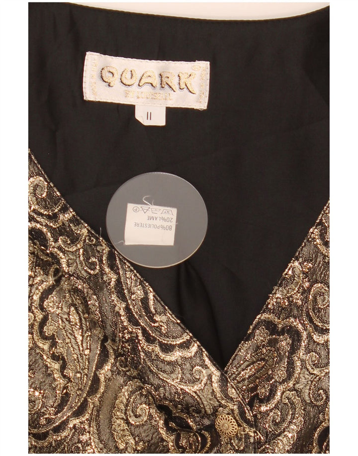 Colete feminino Quark UK 14 poliéster paisley cinza médio