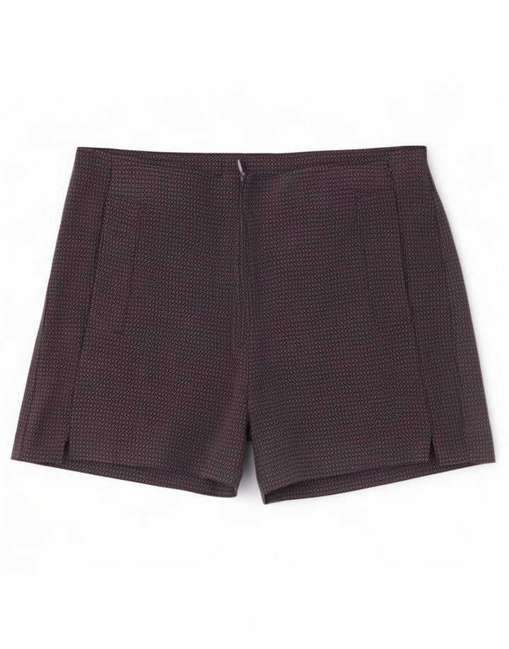 Zara Shorts feminino casual médio W28 azul marinho geométrico