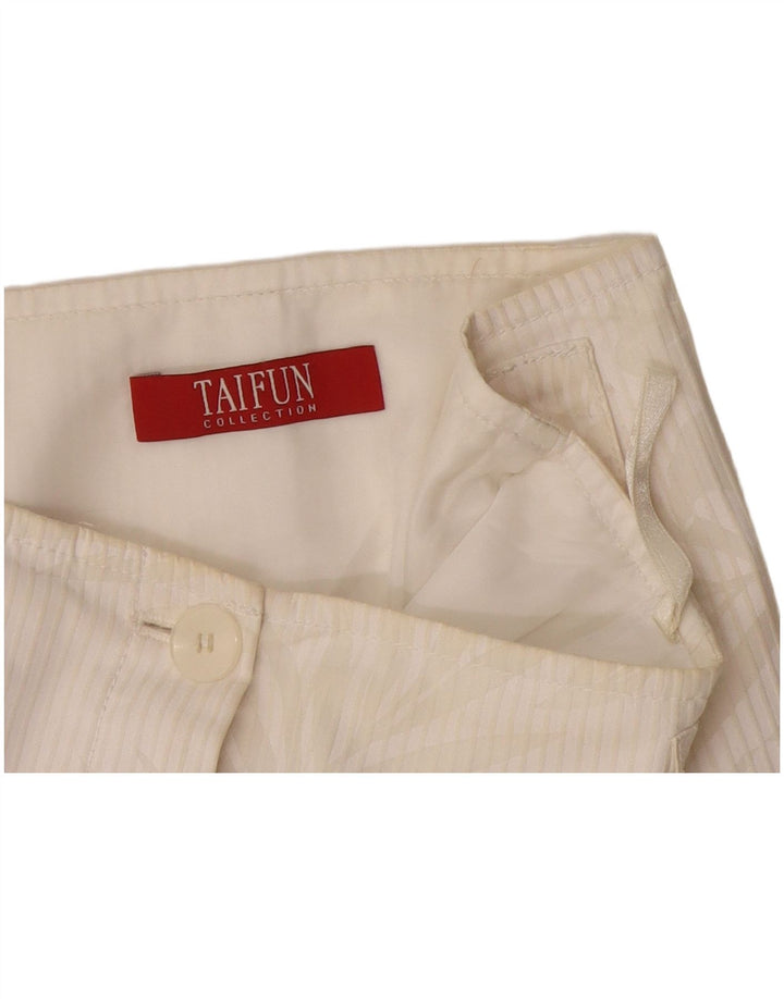 Saia lápis feminina Taifun W28 médio branco floral