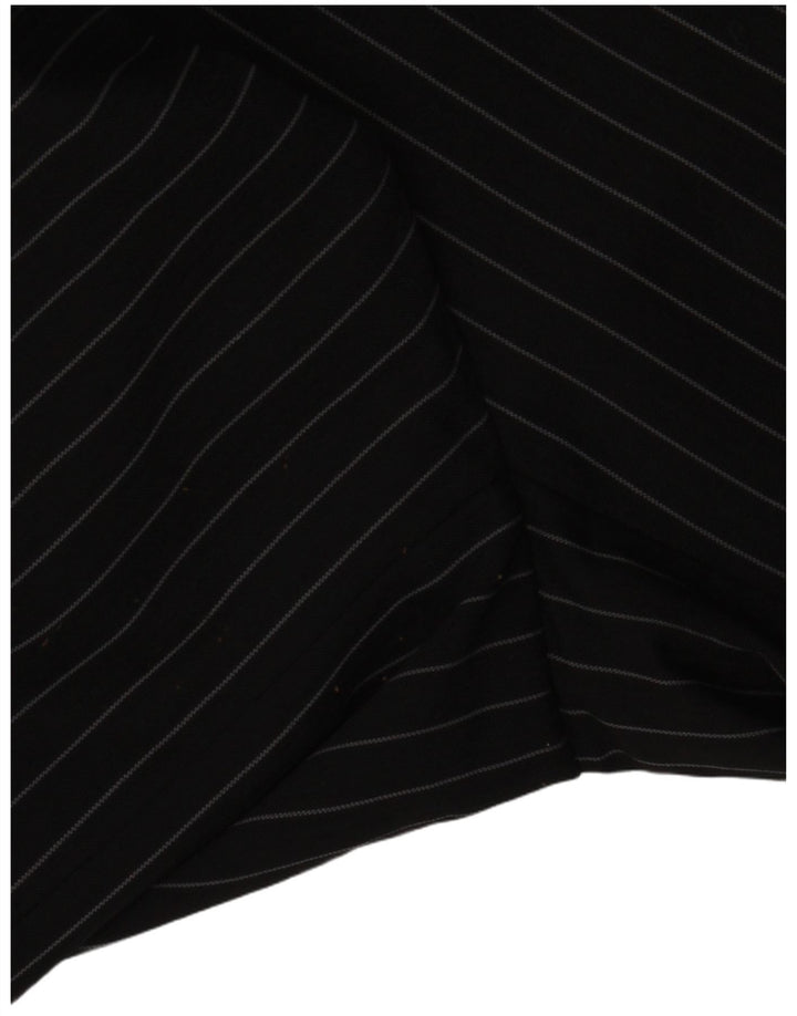 Jaqueta blazer masculina Kartel com 2 botões UK 48 4XL poliéster listrado preto