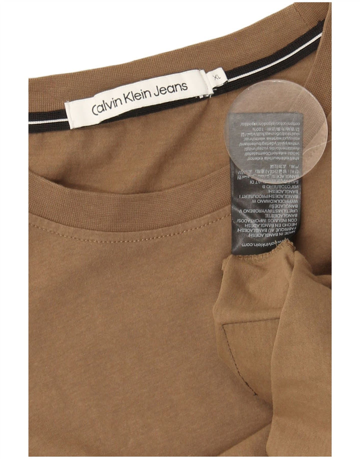 Camiseta masculina CALVIN KLEIN JEANS Top XL algodão marrom