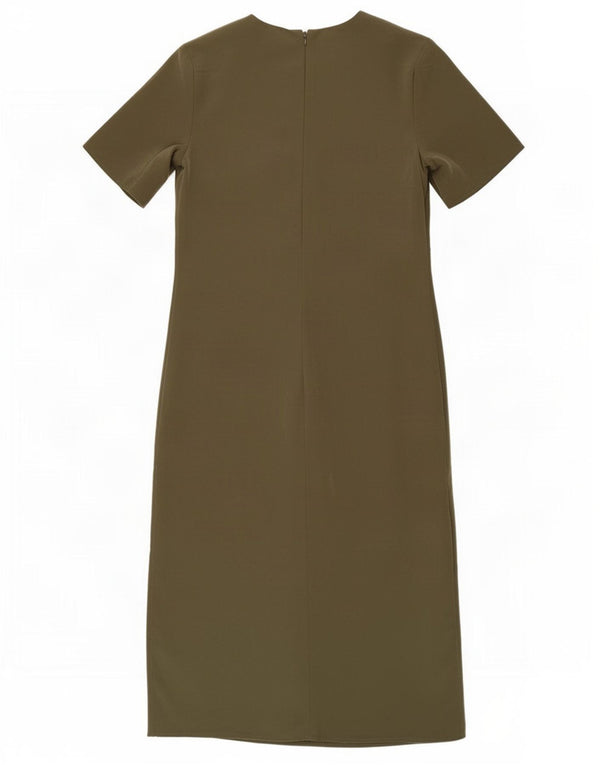 Topshop vestido maxi feminino Reino Unido 8 pequeno poliéster verde