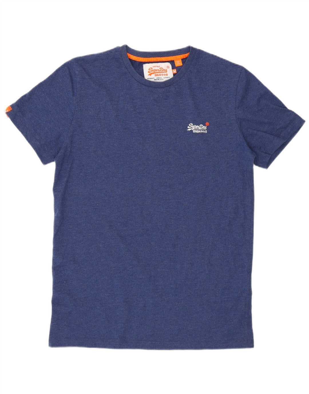 Camiseta masculina Superdry Top médio algodão azul