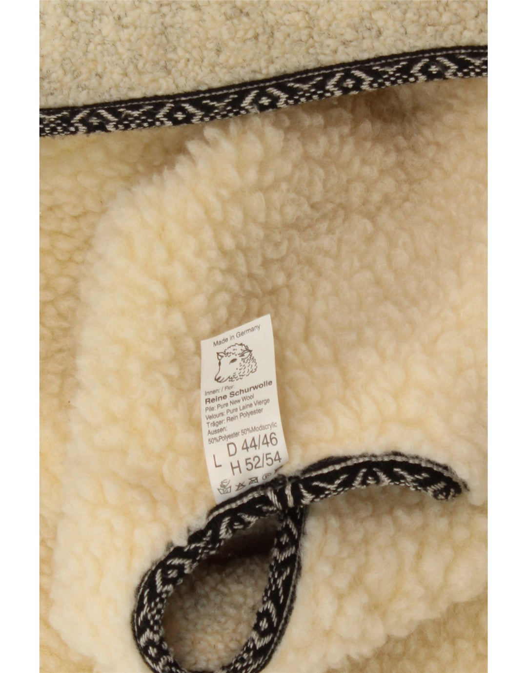 Colete masculino VINTAGE Sherpa IT 52/54 XL bege lã nova