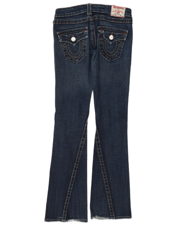 Calça jeans feminina cintura baixa True Religion W25 L31 algodão azul