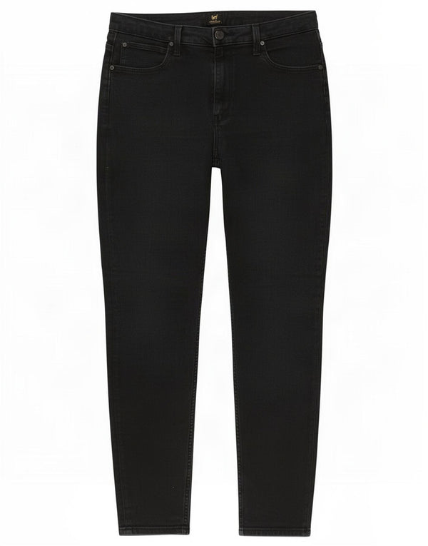 Lee Mens Scarlett High Skinny Jeans W34 L33 Algodão Preto