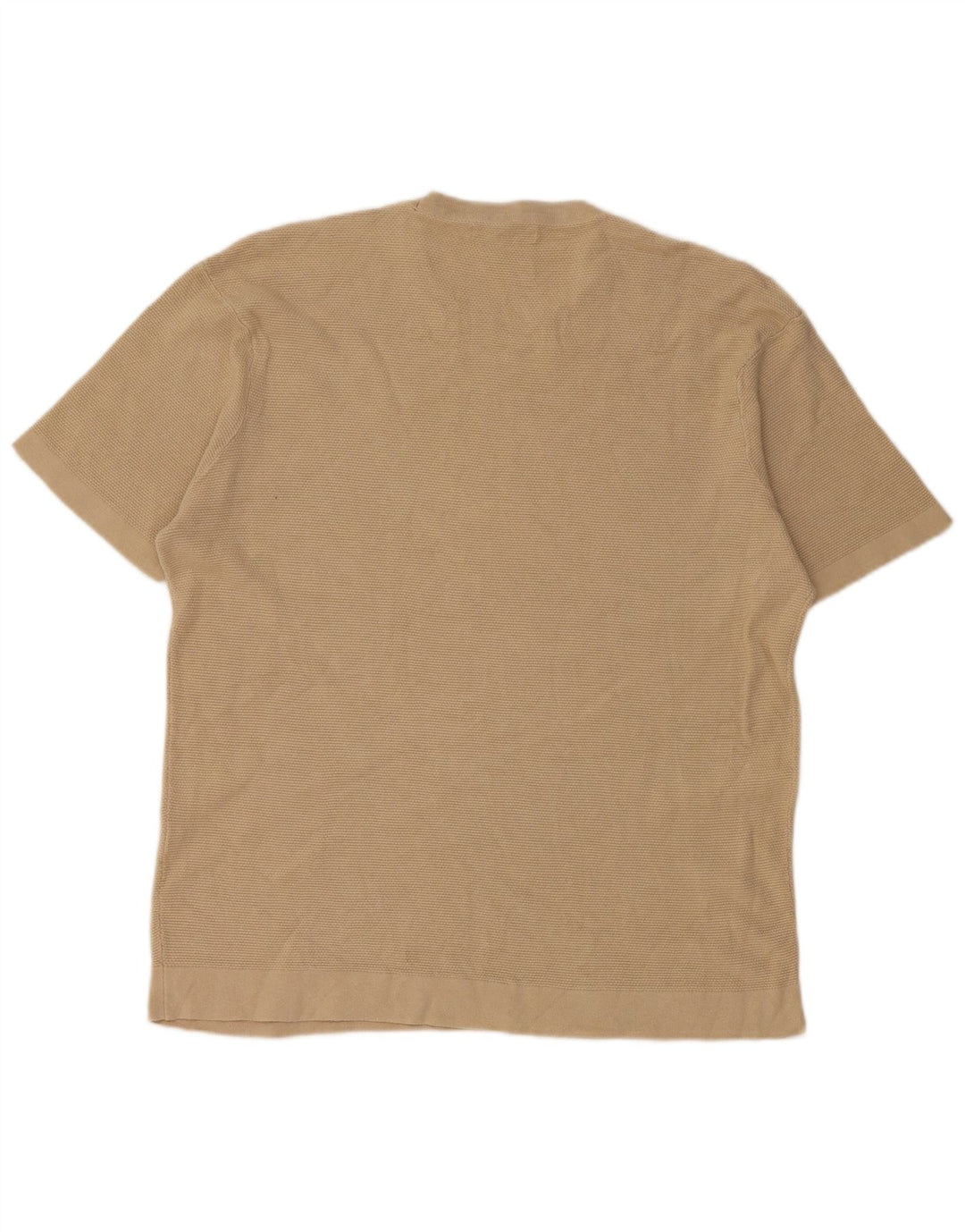 Camiseta masculina ZARA Top grande algodão bege