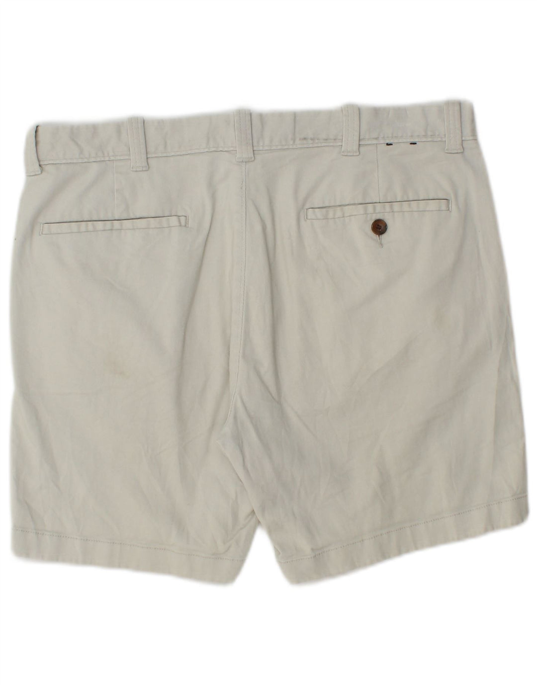 J. CREW Mens Chino Shorts W33 Algodão Cinza Médio