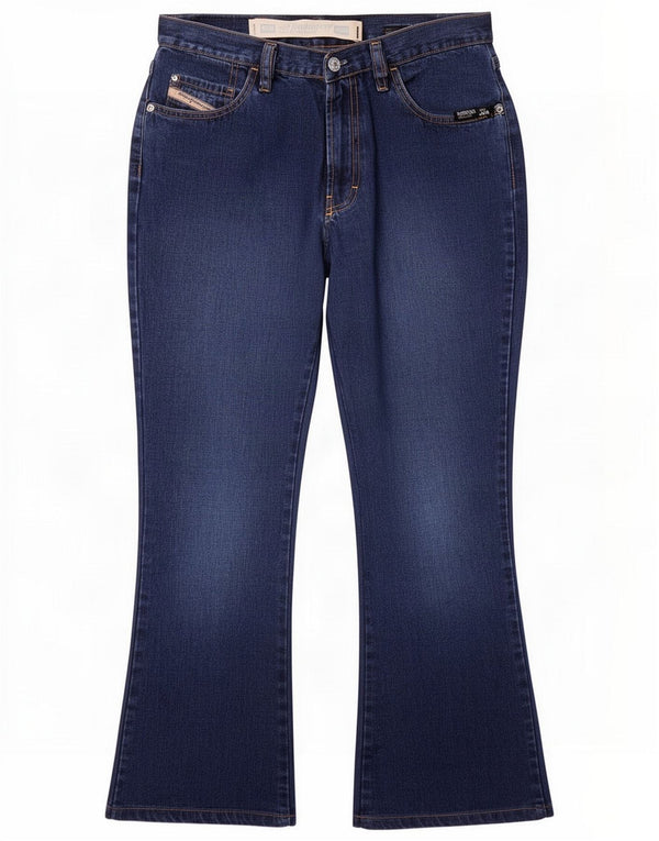 Diesel Womens Bootcut Jeans W31 L28 Algodão Azul