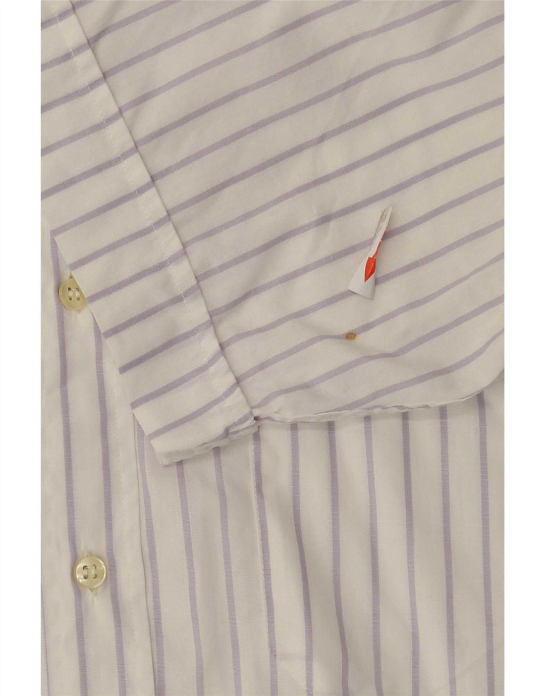 Camisa masculina de manga curta Valentino algodão listrado branco médio