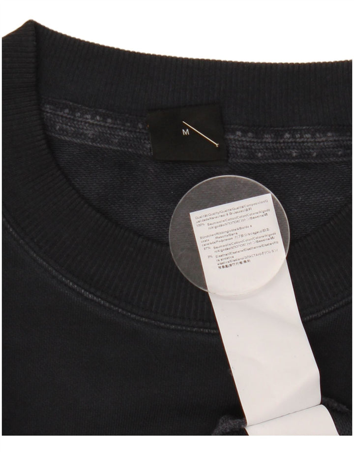 Hugo Boss moletom gráfico masculino jumper médio algodão preto