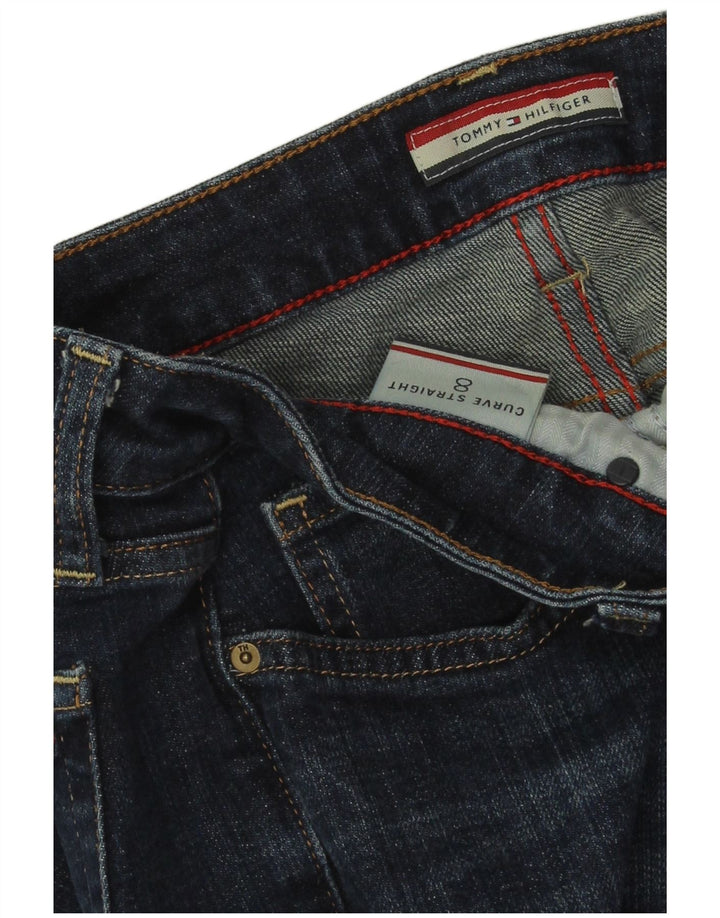 Tommy Hilfiger Curve Straight Jeans Feminino US 8 Médio W30 L33 Azul