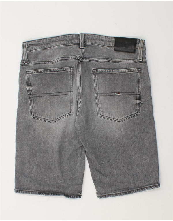 Shorts jeans masculino Tommy Hilfiger W36 grande algodão cinza