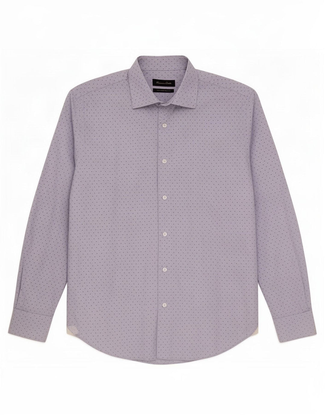Camisa masculina Massimo Dutti azul médio manchado