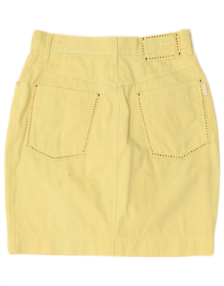 Minissaia feminina Laurel EU 38 médio W28 algodão amarelo