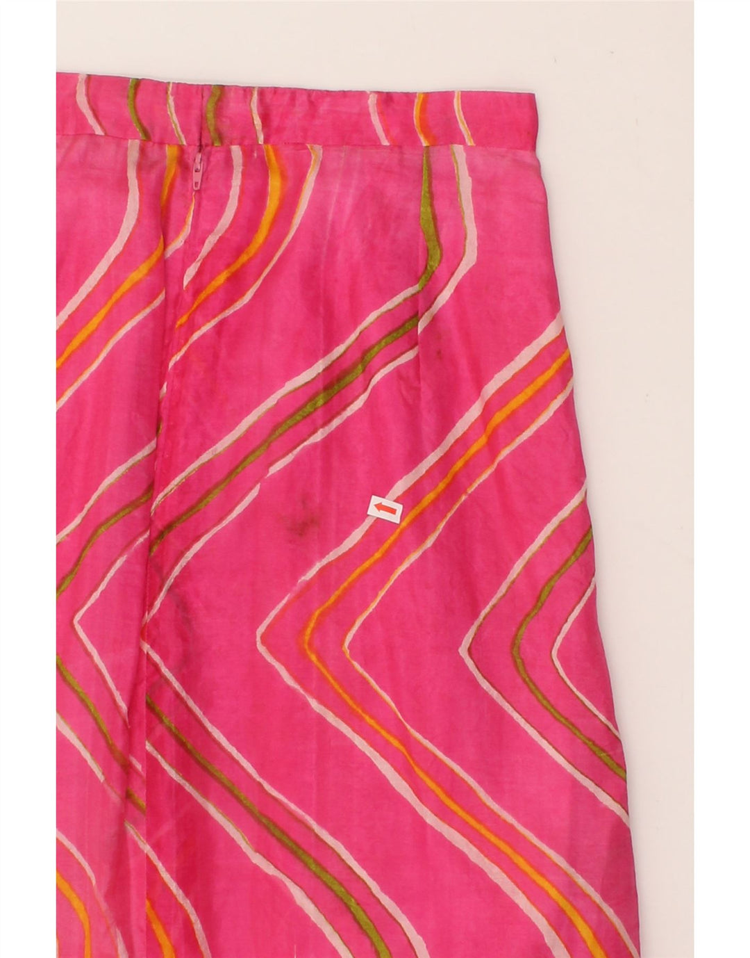 VINTAGE Womens A-Line Skirt W26 Small Pink Chevron Vintage Vintage and Second-Hand Vintage from Messina Hembry 
