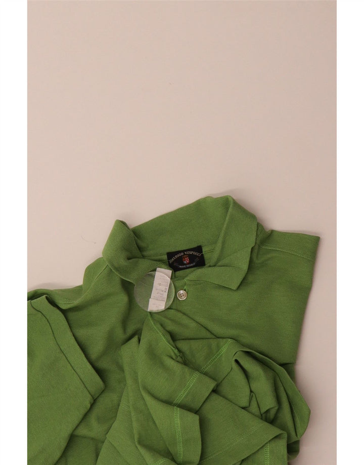 AMERIGO VESPUCCI Mens Polo Shirt XL Green Cotton Vintage Amerigo Vespucci and Second-Hand Amerigo Vespucci from Messina Hembry 