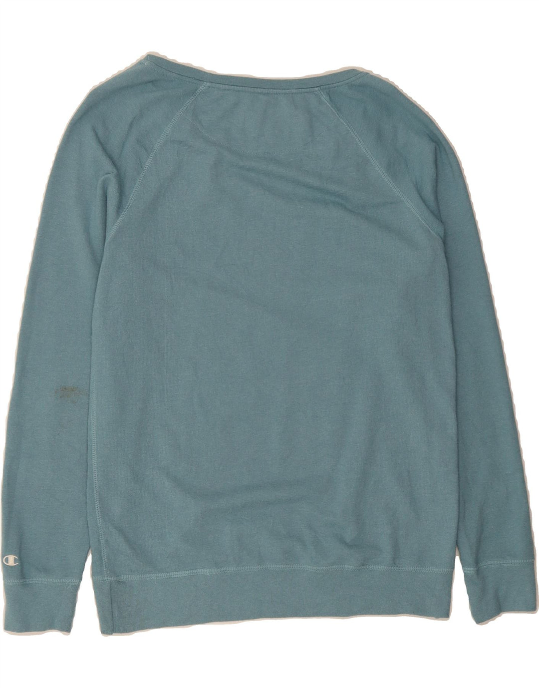 CHAMPION Womens Sweatshirt Jumper UK 16 Large Blue Rayon Vintage Champion and Second-Hand Champion from Messina Hembry 