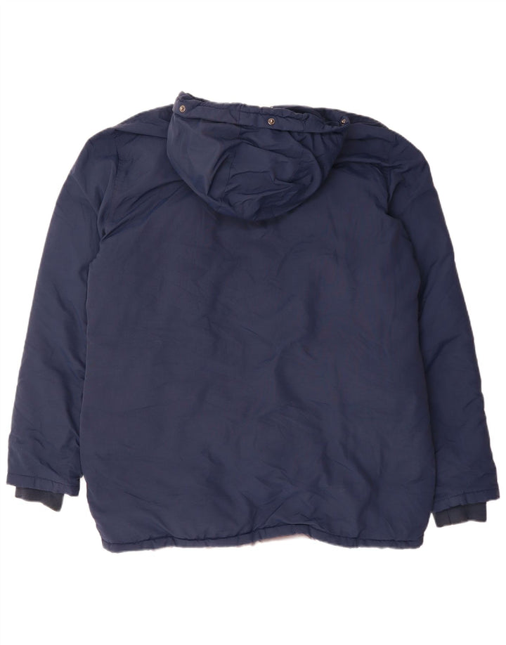 Jaqueta masculina acolchoada com capuz Pickwick UK 42 XL poliéster azul marinho