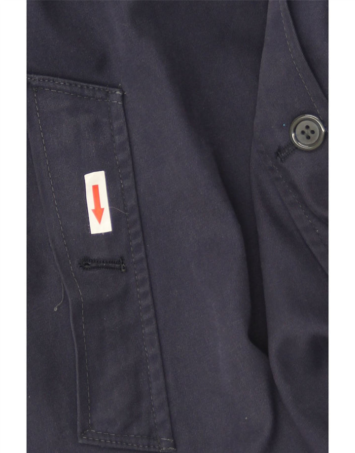 Sobretudo masculino vintage IT 52 XL poliéster azul marinho