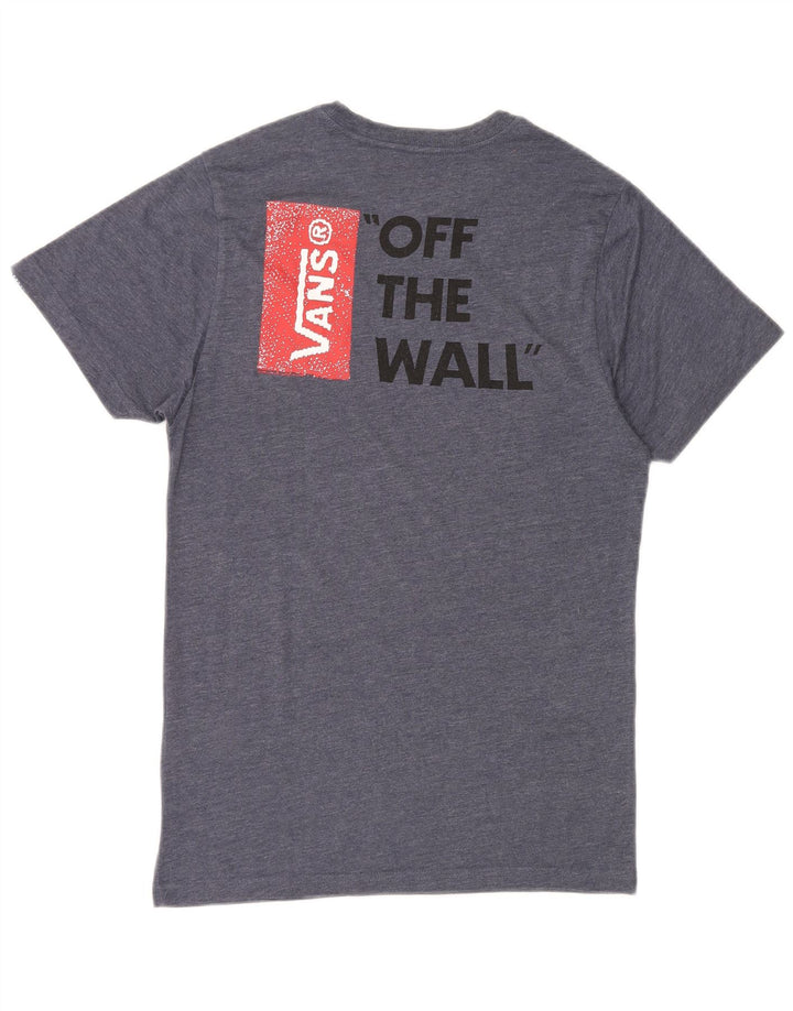 Camiseta masculina VANS Custom Fit Graphic top pequeno algodão azul marinho