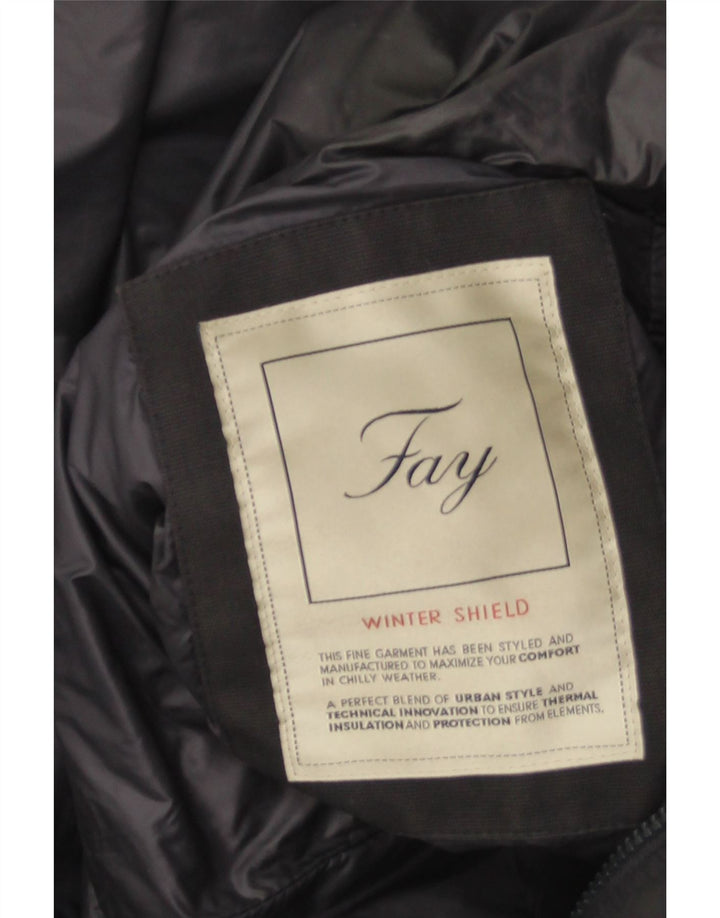 Casaco acolchoado masculino Fay UK 42 XL azul marinho poliéster