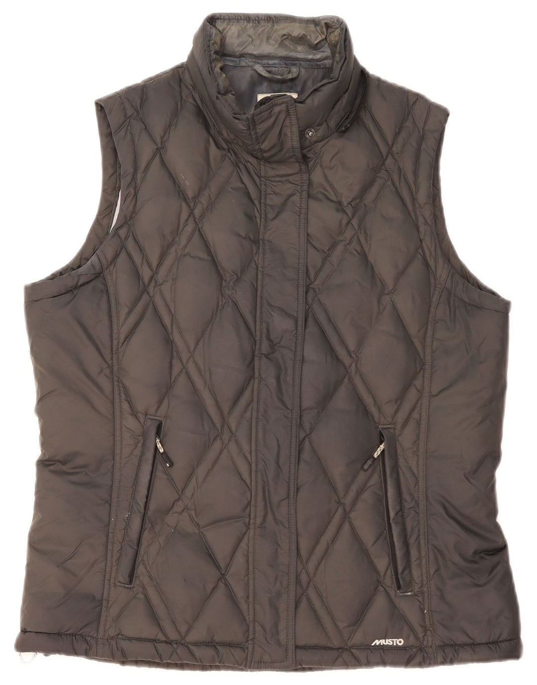Colete acolchoado feminino Musto UK 14 grande poliéster preto