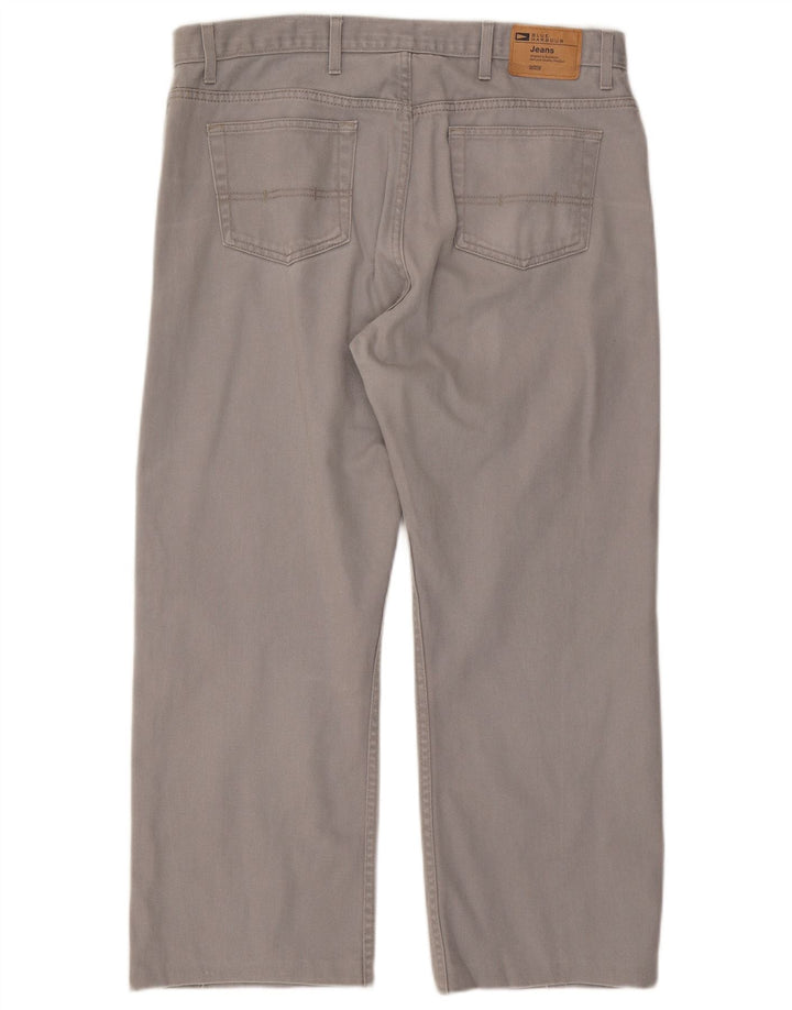 Calça jeans reta masculina Marks & Spencer Blue Harbor W38 L33 algodão cinza