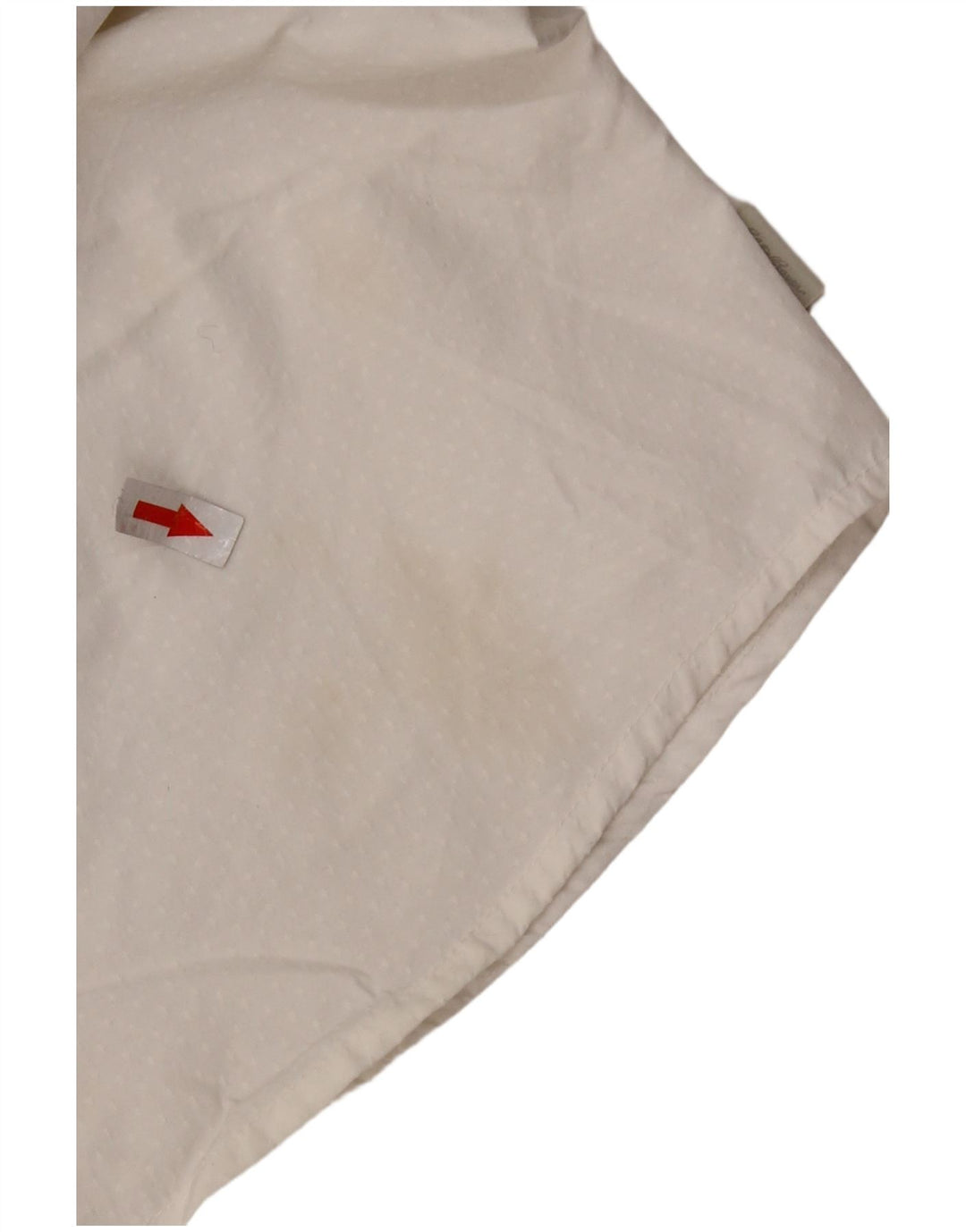 Blusa feminina EDDIE BAUER Reino Unido 10 pequena branca manchada de nylon