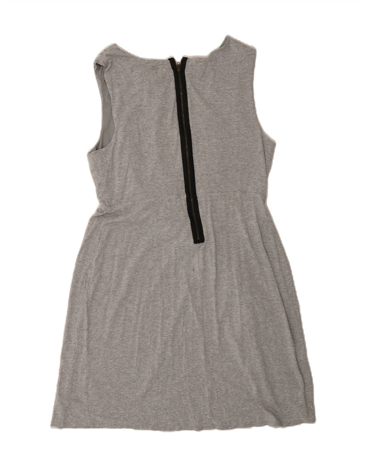 MOSSIMO Womens Sleeveless Sheath Dress UK 14 Large Grey Rayon Vintage Mossimo and Second-Hand Mossimo from Messina Hembry 