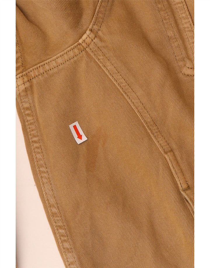Jaqueta jeans oversized feminina Zara UK 18 XL algodão marrom