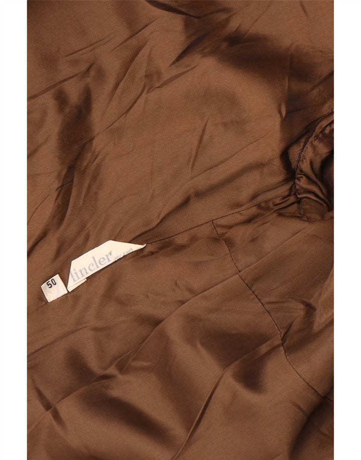Jaqueta blazer feminina vintage com 3 botões IT 50 XL marrom
