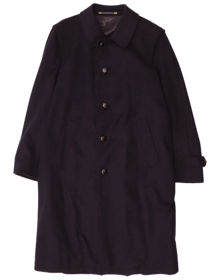 Sobretudo masculino Pischl EU 50 grande lã azul marinho