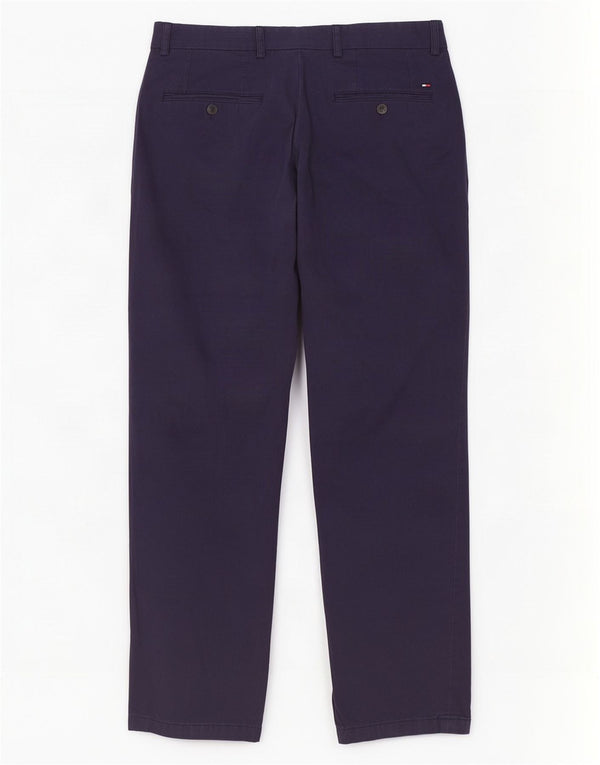 Tommy Hilfiger Calça Chino Masculina Reta W32 L32 Azul Marinho Algodão
