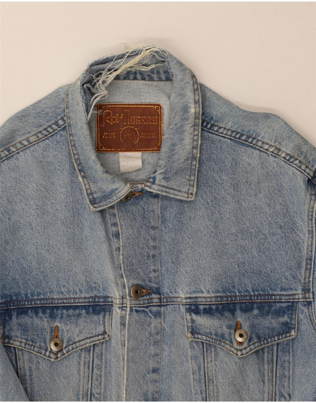 Jaqueta jeans masculina ROY ROGERS Reino Unido 38 azul médio
