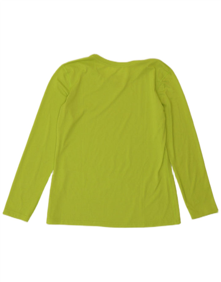 Nike Womens Dri Fit Regular Fit Top Manga Longa Reino Unido 14 Médio Verde