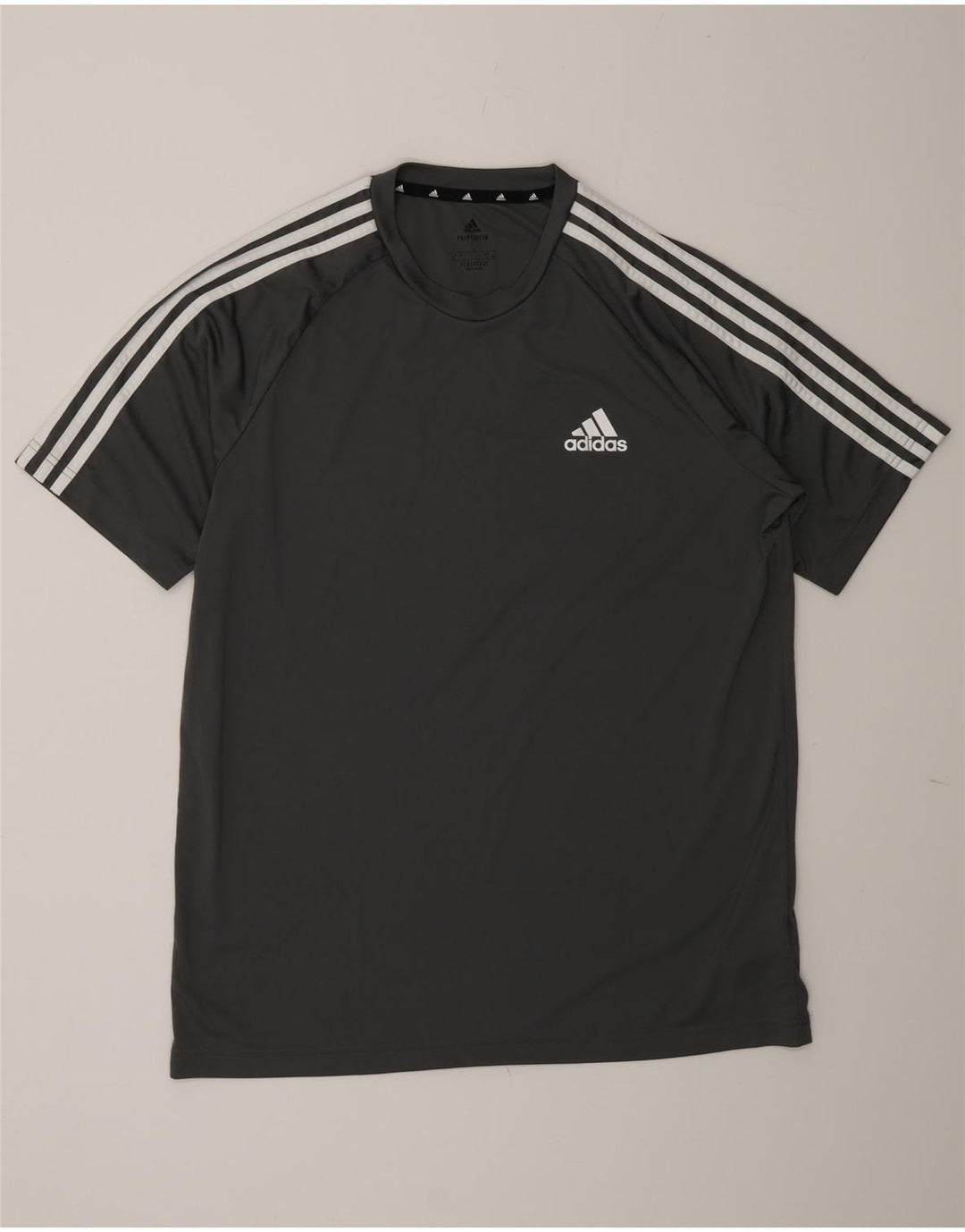 Adidas Mens Aeroready Camiseta Top Grande Cinza Poliéster