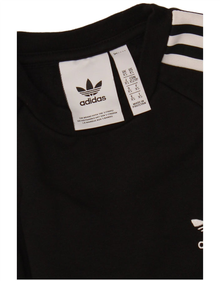 ADIDAS Mens Graphic Sweatshirt Jumper XS Preto Algodão
