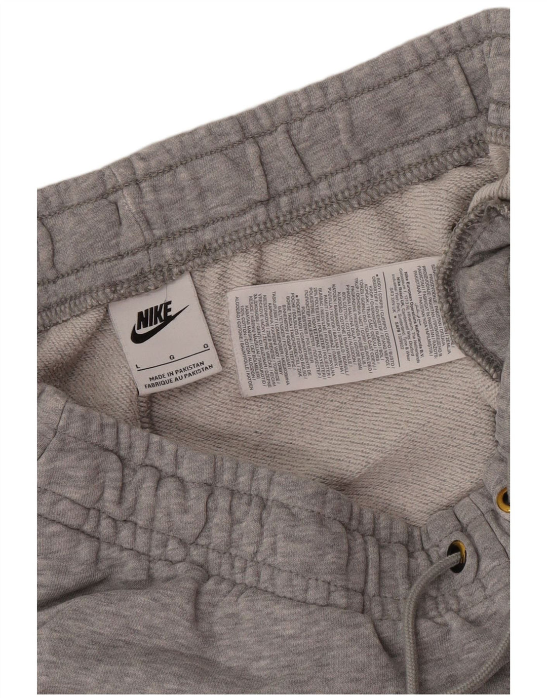 Calça de treino masculina Nike joggers grande algodão cinza