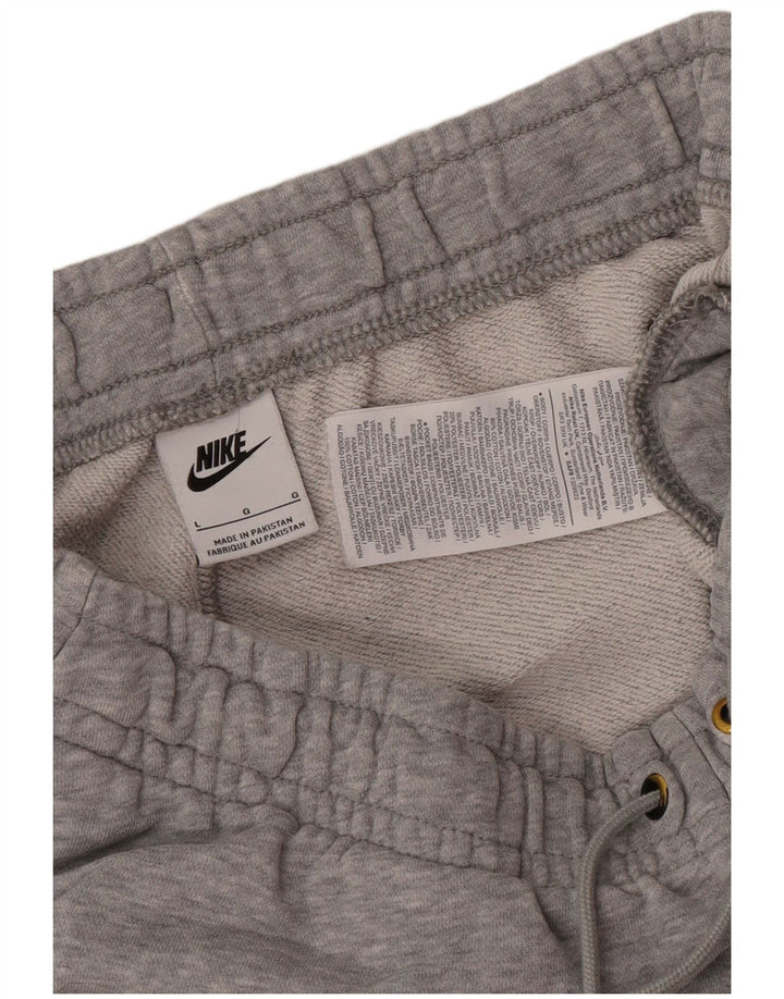 Calça de treino masculina Nike joggers grande algodão cinza